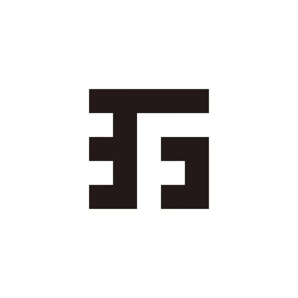 Número Letra Símbolo Geométrico Simple Logotipo Vector — Archivo Imágenes Vectoriales