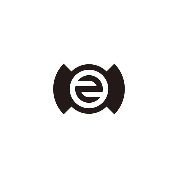 Lettre Numéro Cercle Géométrique Symbole Simple Logo Vecteur — Image vectorielle