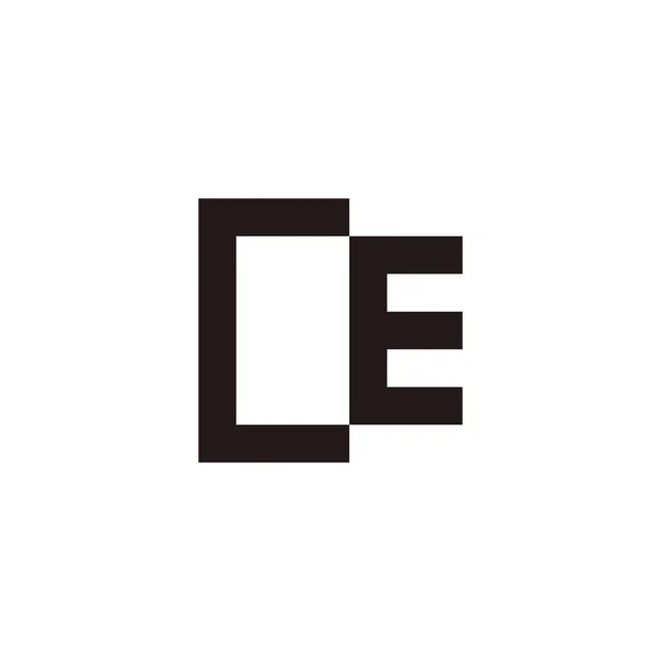 Bokstav Fyrkantig Geometrisk Symbol Enkel Logotyp Vektor — Stock vektor