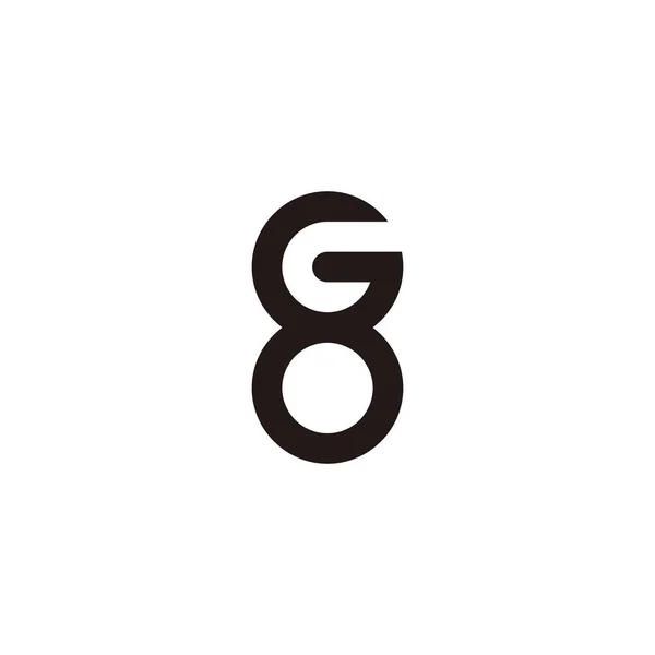 Lettre Numéro Symbole Géométrique Simple Logo Vecteur — Image vectorielle