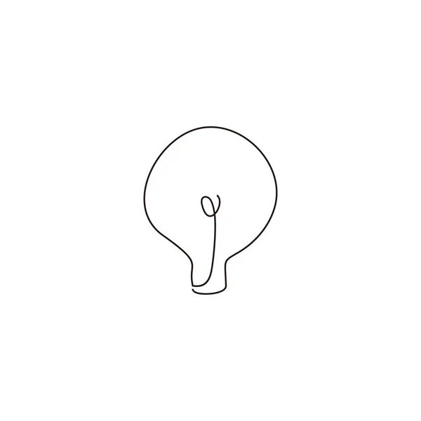Lamp Line Geometric Symbol Simple Logo Vector — Stock Vector