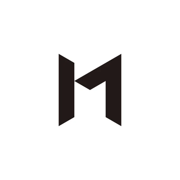 字母M 1轮廓几何符号简单标识向量 — 图库矢量图片