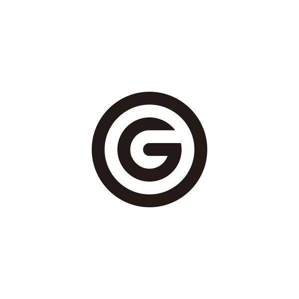 Letter Circle Geometric Symbol Simple Logo Vector — Διανυσματικό Αρχείο