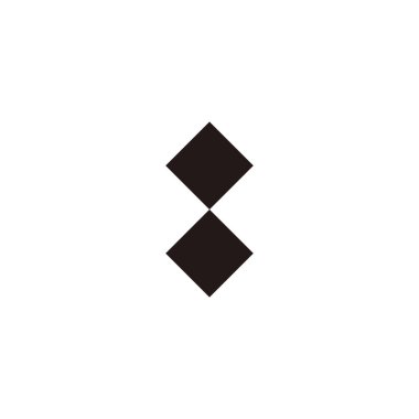 8 numaralı geometrik sembol basit logo vektörü