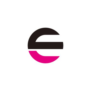 Letter CE EC C E circle geometric symbol simple logo vector