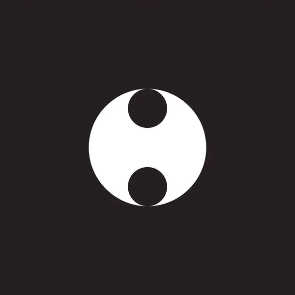 Lettre Cercle Point Symbole Géométrique Simple Logo Vecteur — Image vectorielle