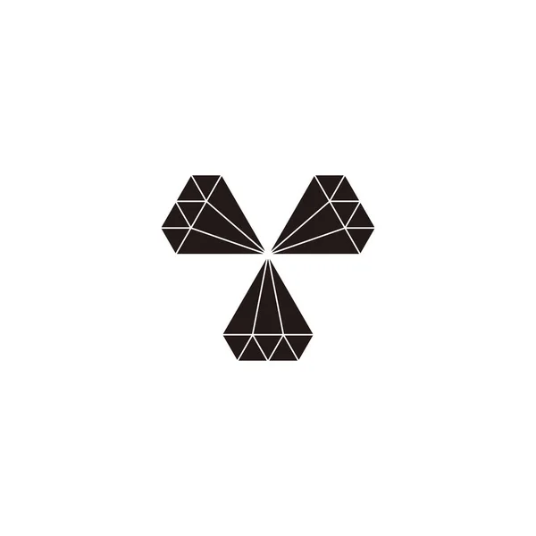 Γράμμα Διαμάντια Γεωμετρικό Σύμβολο Απλό Διάνυσμα Λογότυπο — Διανυσματικό Αρχείο