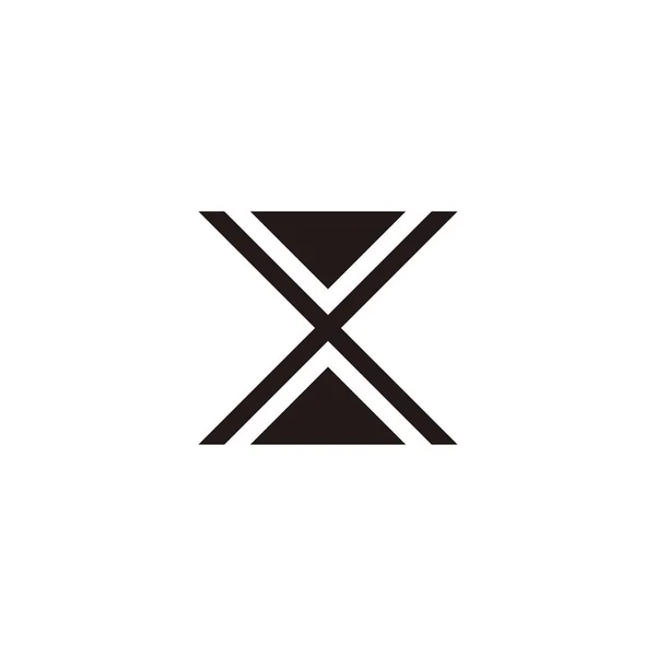 Buchstabe Sanduhr Dreieck Geometrisches Symbol Einfacher Logo Vektor — Stockvektor