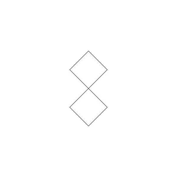 Номер Рядок Геометричного Символу Простий Вектор Логотипу — стоковий вектор