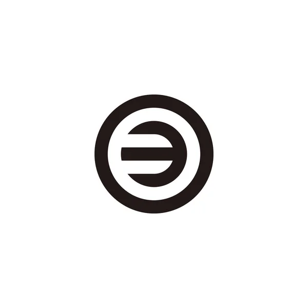 Litera Numer Symbol Geometryczny Prosty Wektor Logo — Wektor stockowy