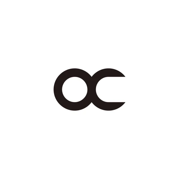 Lettre Connecter Symbole Géométrique Simple Logo Vecteur — Image vectorielle