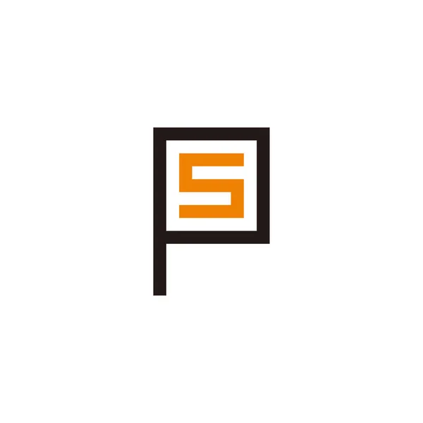 Letter Square Geometric Symbol Simple Logo Vector — Stock Vector