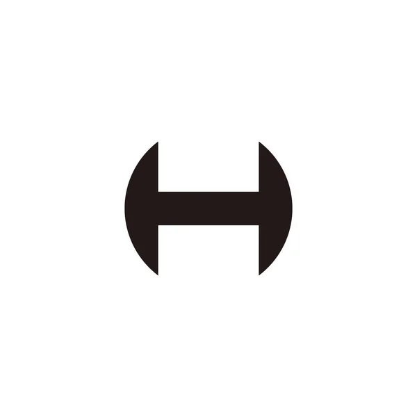字母H圆几何符号简单标识向量 — 图库矢量图片