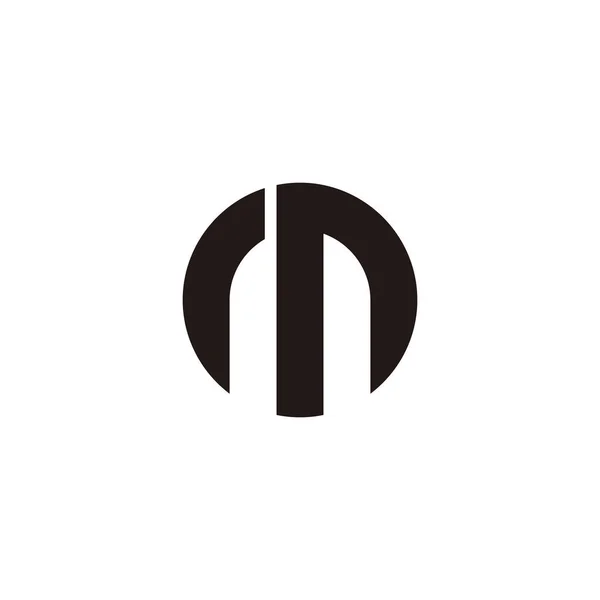 Carta Círculo Símbolo Geométrico Vetor Logotipo Simples —  Vetores de Stock