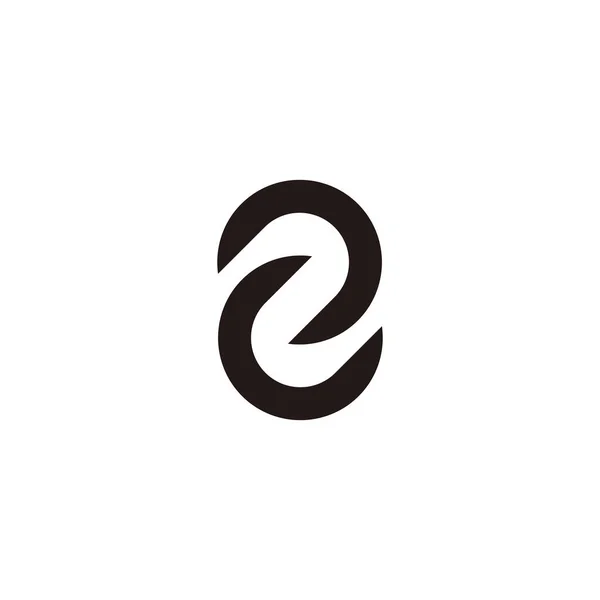 文字UとN 2番目の幾何学的なシンボルシンプルなロゴベクトル — ストックベクタ
