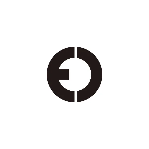 字母Eo圆形几何符号简单标识向量 — 图库矢量图片
