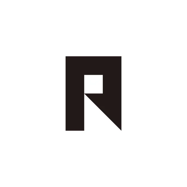 Letra Símbolo Geométrico Quadrado Vetor Logotipo Simples —  Vetores de Stock