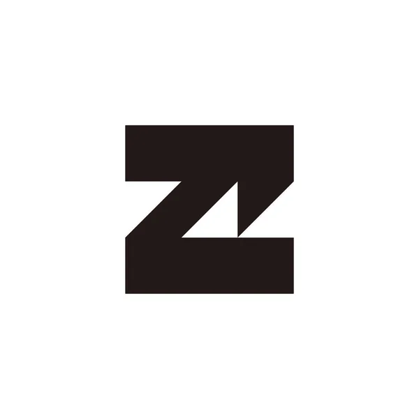 Lettera Simbolo Geometrico Semplice Vettore Del Logo — Vettoriale Stock