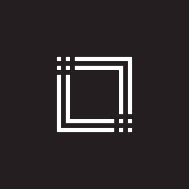 2 numara, çerçeve, çizgiler geometrik sembol basit logo vektörü