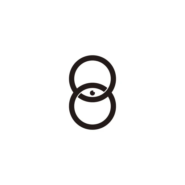 Номер Геометрический Символ Глаза Простой Вектор Логотипа — стоковый вектор
