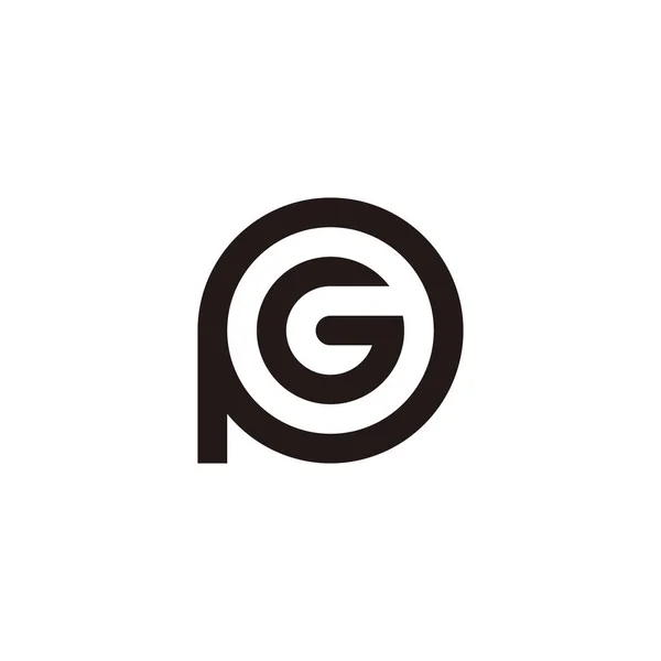 Letter Circle Geometric Symbol Simple Logo Vector — Stock Vector