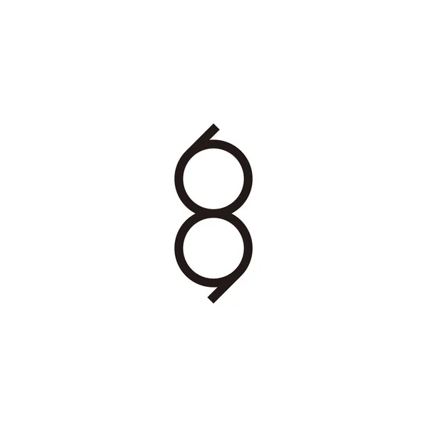 6号和9号几何符号简单标识向量 — 图库矢量图片