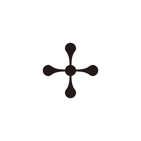 Splash Geometrisch Symbool Eenvoudige Logo Vector — Stockvector