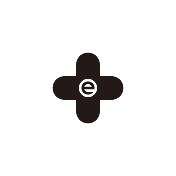 Lettre Cercle Géométrique Symbole Simple Logo Vecteur — Image vectorielle