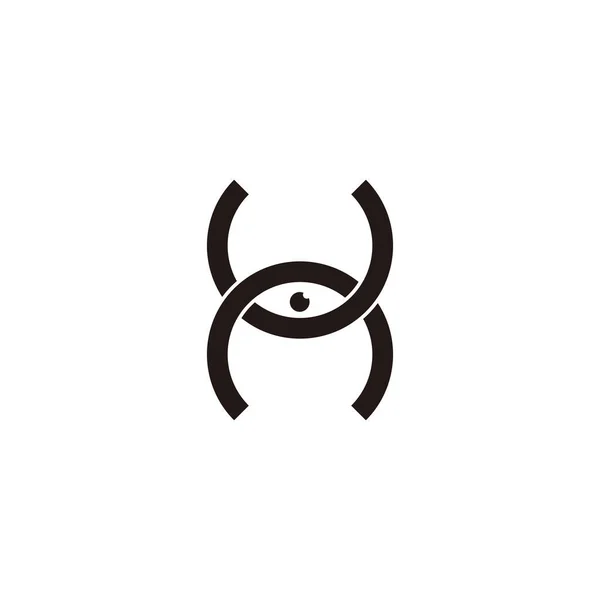 Letter Oog Geometrisch Symbool Eenvoudige Logo Vector — Stockvector