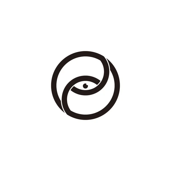 Occhio Cerchio Simbolo Geometrico Semplice Logo Vettore — Vettoriale Stock