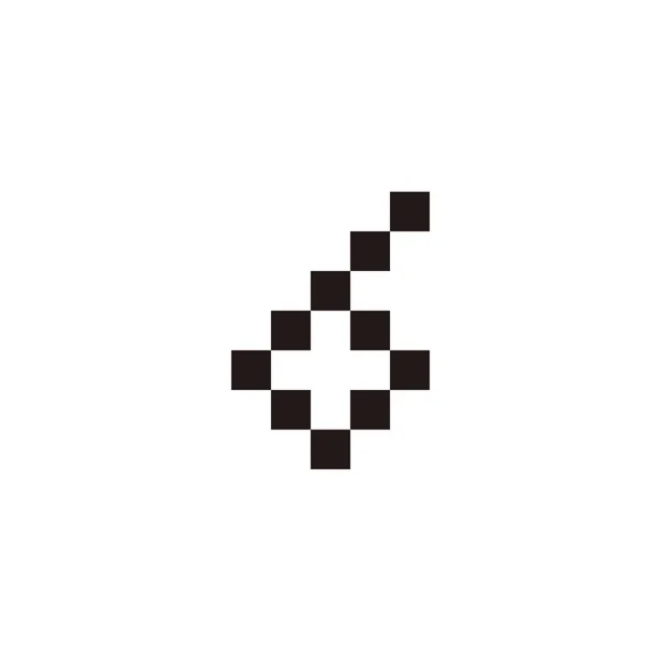 Number Squares Geometric Symbol Simple Logo Vector — Vetor de Stock