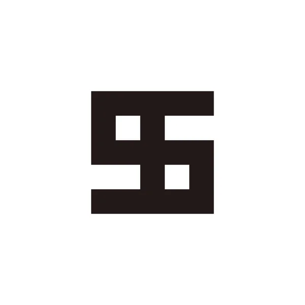 Буква Номер Квадратный Геометрический Символ Простой Вектор Логотипа — стоковый вектор