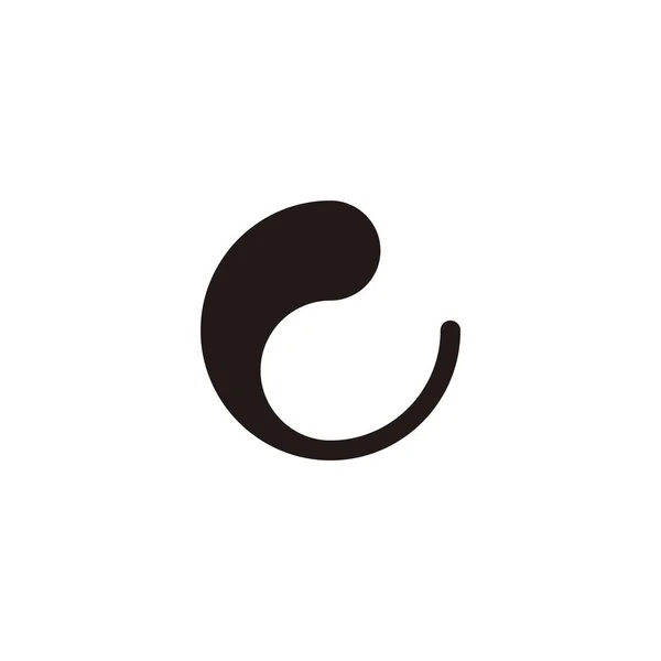 Carta Splash Círculo Símbolo Geométrico Vetor Logotipo Simples — Vetor de Stock