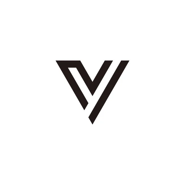 List Linia Geometryczny Symbol Prosty Wektor Logo — Wektor stockowy