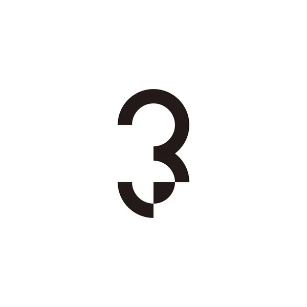 Number Diamond Geometric Symbol Simple Logo Vector — Stok Vektör