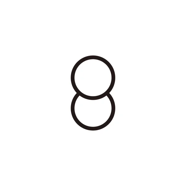 Номер Кульки Геометричний Символ Простий Вектор Логотипу — стоковий вектор