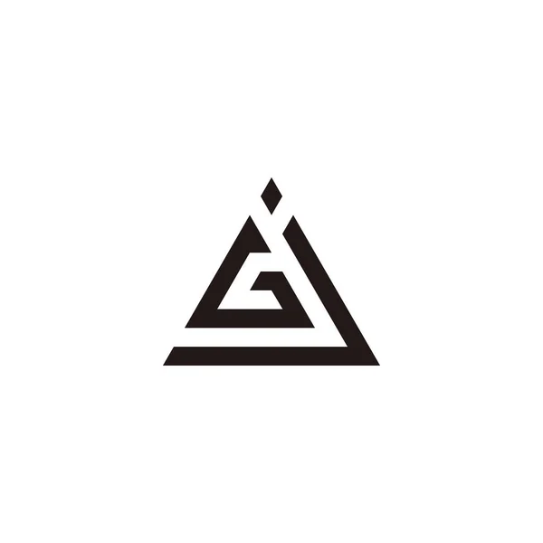 Písmeno Trojúhelník Geometrický Symbol Jednoduchý Vektor Loga — Stockový vektor