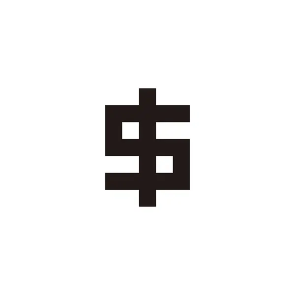 Písmeno Square Geometrický Symbol Jednoduchý Vektor Loga — Stockový vektor
