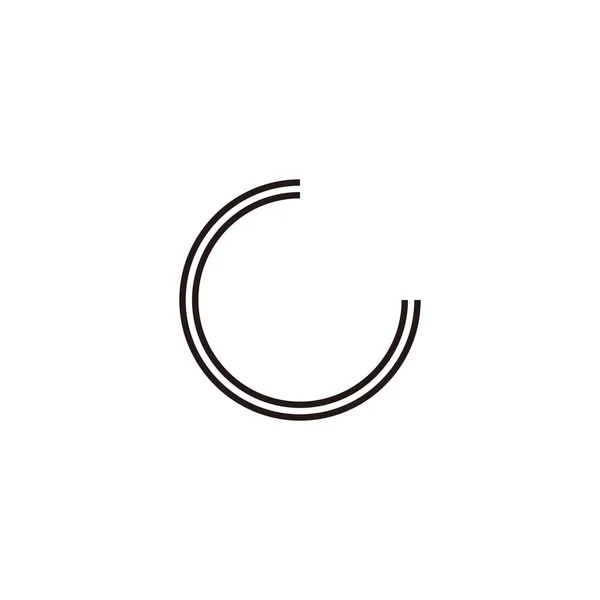 Bokstav Linjer Kurva Geometrisk Symbol Enkel Logotyp Vektor — Stock vektor