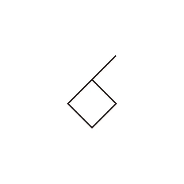 Αριθμός Γραμμή Τετράγωνο Γεωμετρικό Σύμβολο Απλό Διάνυσμα Λογότυπο — Διανυσματικό Αρχείο