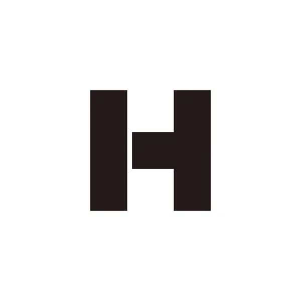 Harfi Geometrik Sembolü Basit Logo Vektörü — Stok Vektör