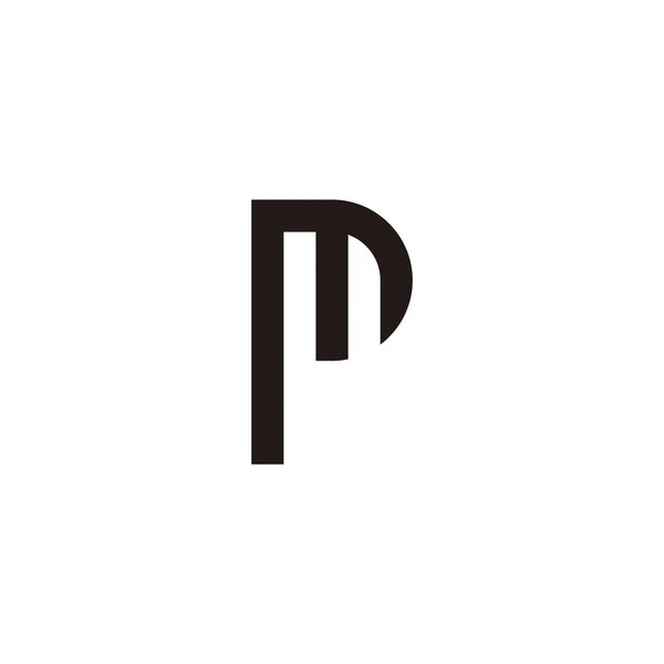 Lettre Forme Symbole Géométrique Simple Logo Vecteur — Image vectorielle