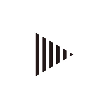 D harfi çizgileri, işaretçi geometrik sembol basit logo vektörü