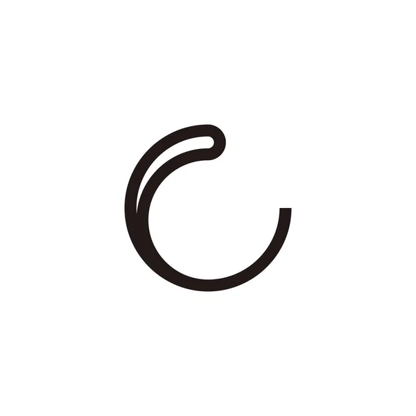 Lettre Éclaboussure Contour Géométrique Symbole Simple Logo Vecteur — Image vectorielle
