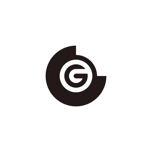 Gの文字G 円の幾何学的なシンボルシンプルなロゴベクトル — ストックベクタ