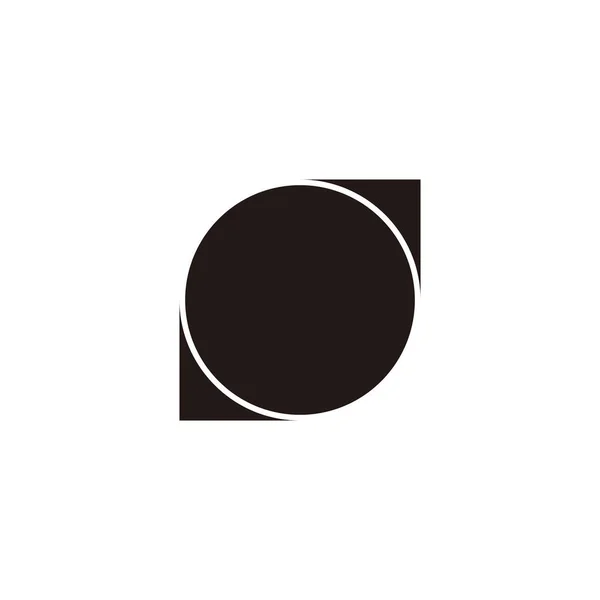 Blad Cirkel Geometrisk Symbol Enkel Logotyp Vektor — Stock vektor