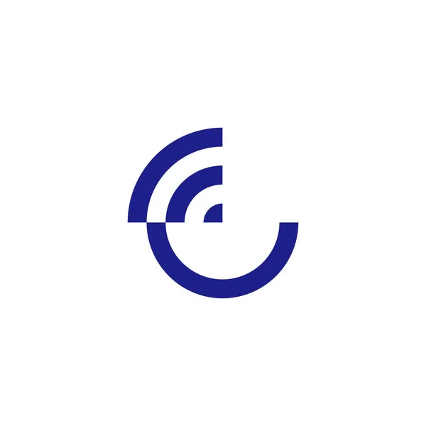 Lettera Segnale Simbolo Geometrico Unico Semplice Logo Vettoriale — Vettoriale Stock