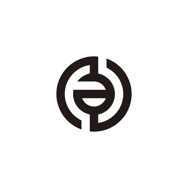 Буквы Круга Геометрический Символ Простой Вектор Логотипа — стоковый вектор