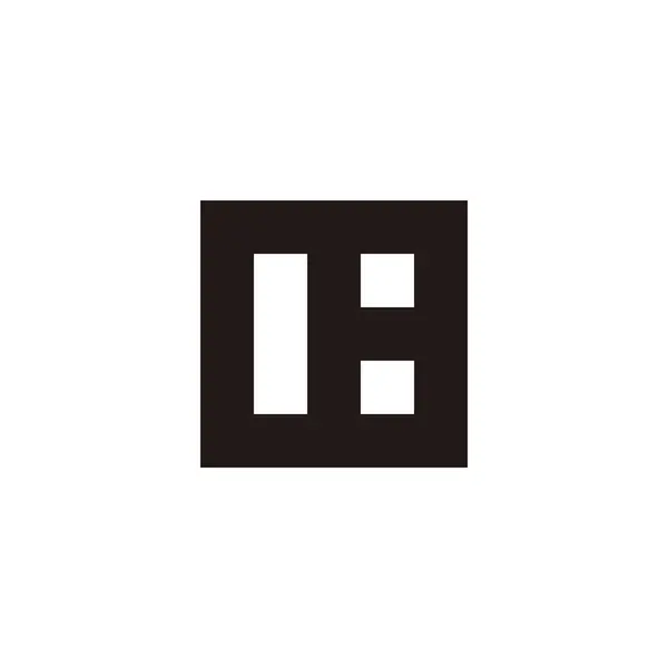 Letra Símbolo Geométrico Cuadrado Simple Logo Vector — Archivo Imágenes Vectoriales