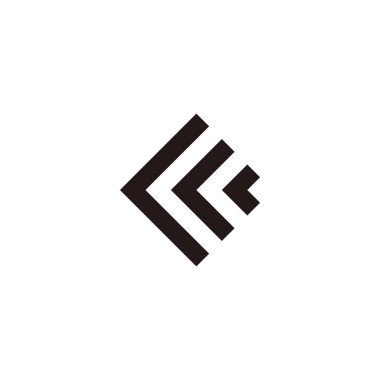 C harfi oku, kare geometrik sembol basit logo vektörü